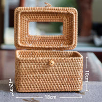 Rattan Tissue Box & Napkin Holder