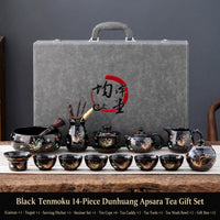 Black Tenmoku Apsara Tea Set