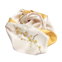 Plum Blossom Double-Layer Silk Scarf