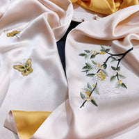 Mulberry Silk Embroidered Qipao Shawl (Style 2)
