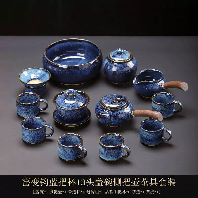 Jun Kiln Side-Handle Teapot Tea Set