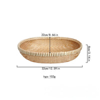 Golden Bamboo Oval Basket
