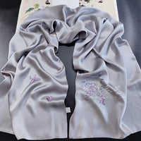 Mulberry Silk Embroidered Qipao Shawl