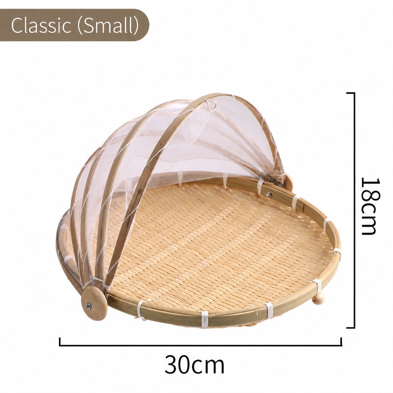 Bamboo Drying Basket with Mesh