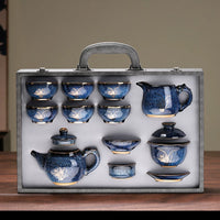 Jian Ware Kung Fu Tea Set with Orchid