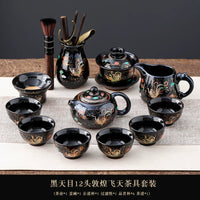 Black Tenmoku Apsara Tea Set