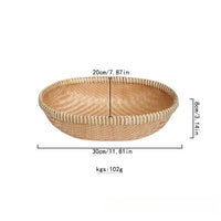 Golden Bamboo Oval Basket