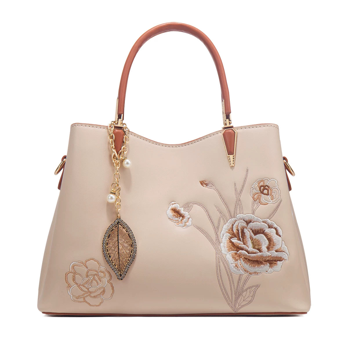 Embroidered Carnation Handbag