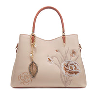 Embroidered Carnation Handbag