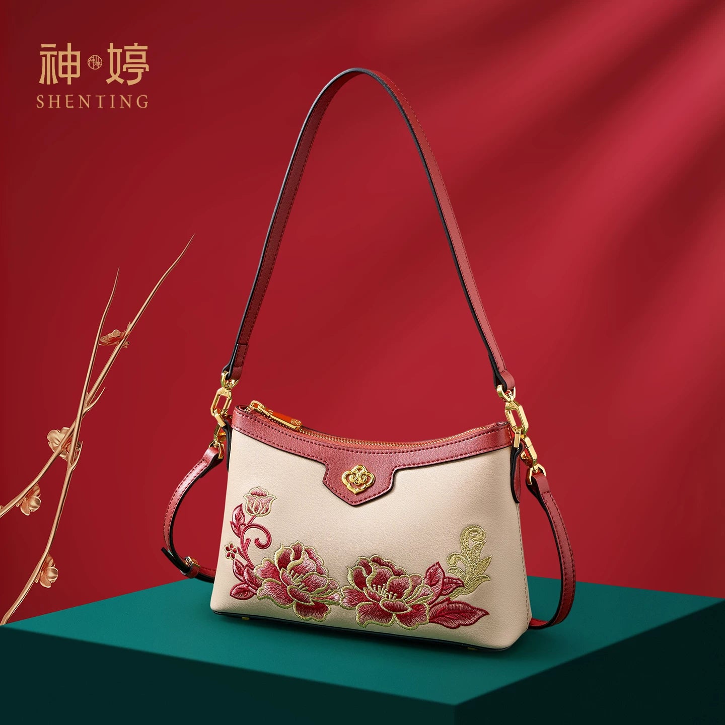 Embroidered Small Shoulder Crossbody Bag