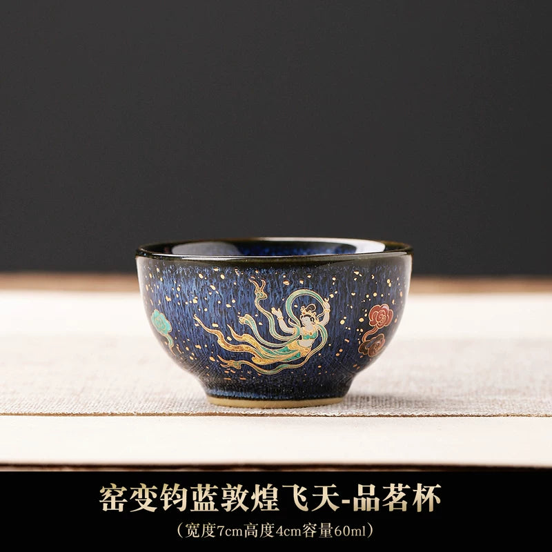Silk Road Apsara Starry Blue Cup