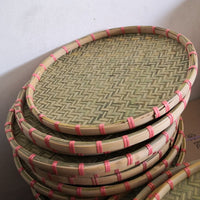 Rattan-Rim Top-Layer Bamboo Sieve Tray