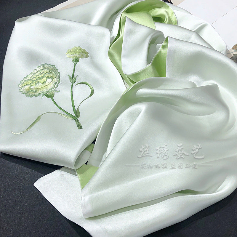 Suzhou Su Embroidery Silk Scarf