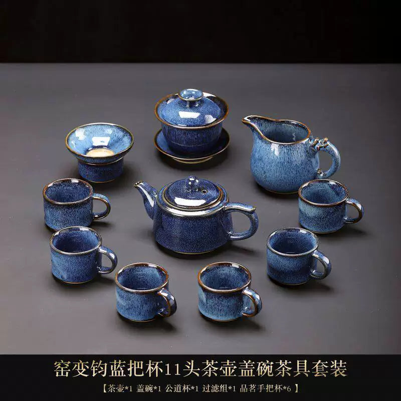 Jun Kiln Side-Handle Teapot Tea Set