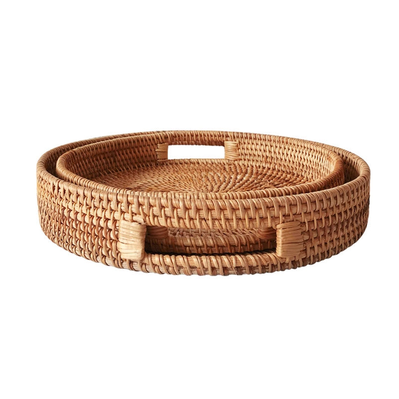 Rattan Tray with Handles
