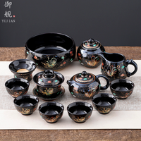 Black Tenmoku Apsara Tea Set