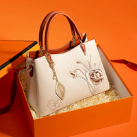 Embroidered Carnation Handbag