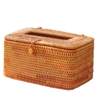 Handwoven Rattan Tissue Box