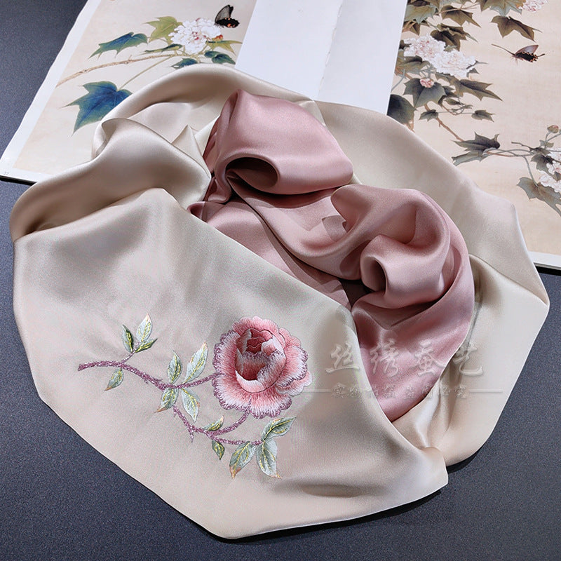 Su Embroidery Silk Long Scarf, Suzhou Gift