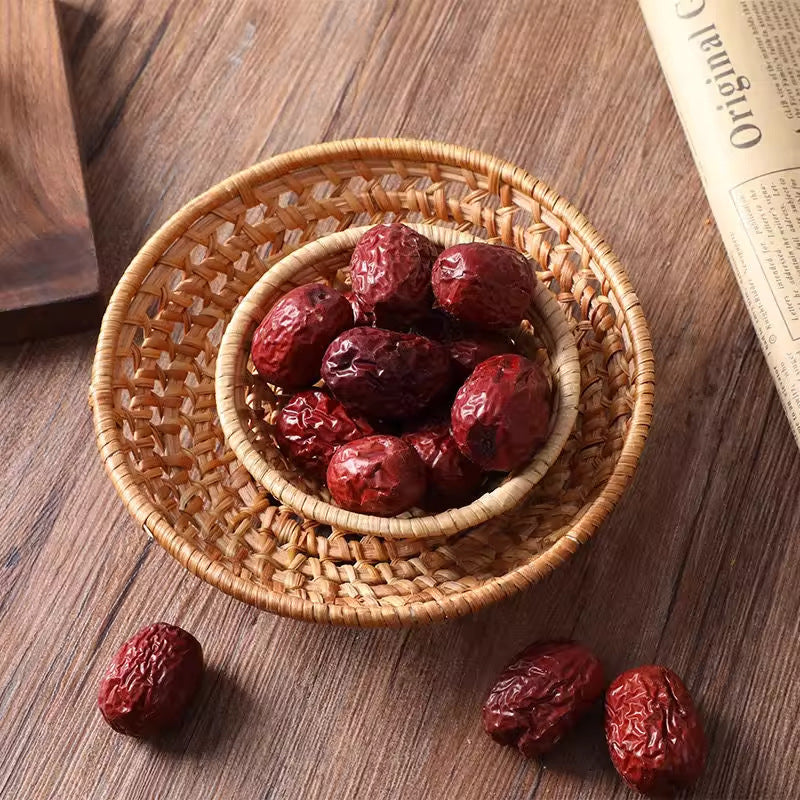 Openwork Rattan Fruit Basket