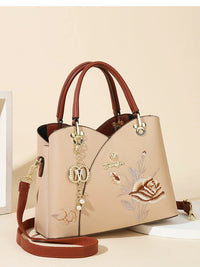 Carnation or Azalea Embroidered Handbag