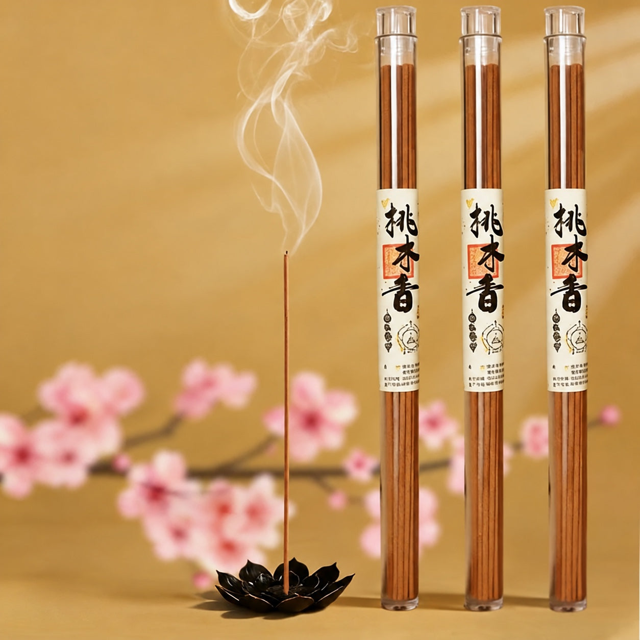 桃木香天然线香纯正正品东南老桃木香薰女士净宅招财家用持久熏香