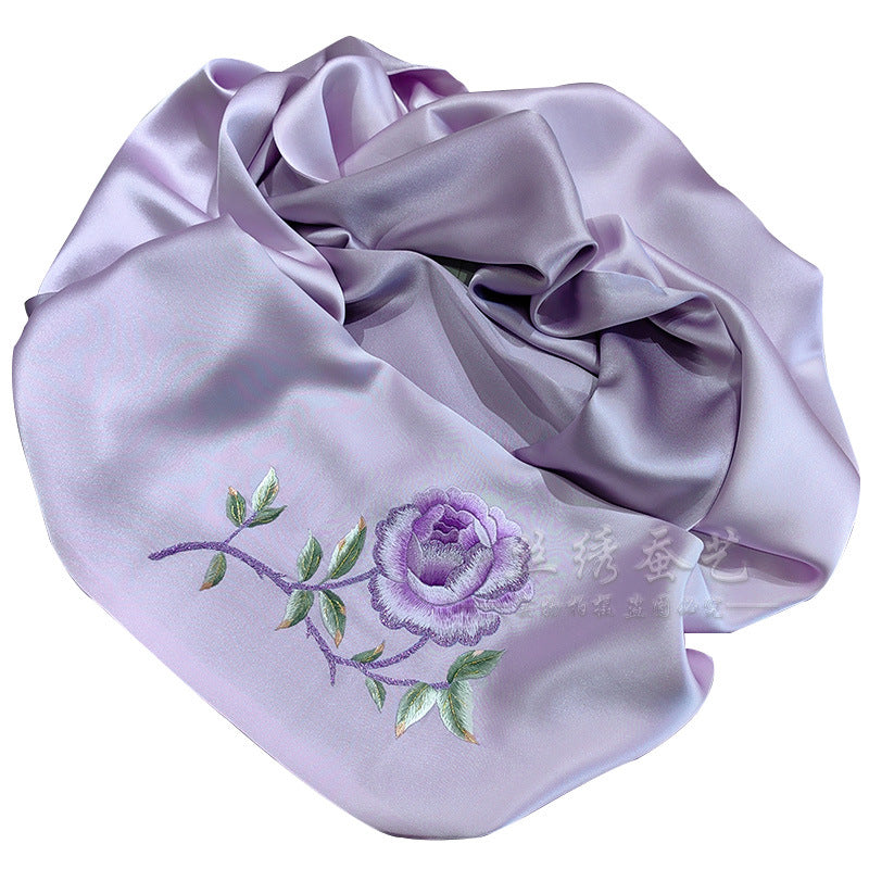 Su Embroidery Silk Long Scarf, Suzhou Gift
