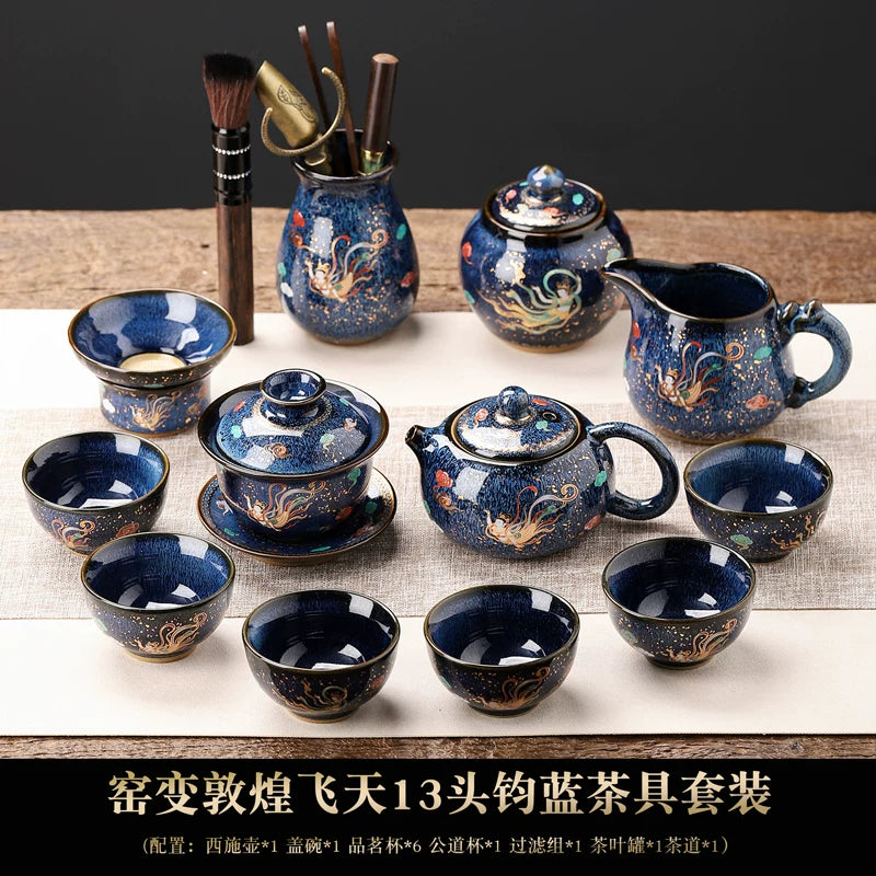 Dunhuang Flying Apsara Automatic Tea Set