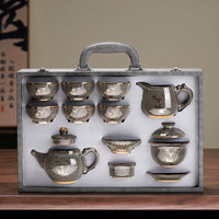 Jian Ware Kung Fu Tea Set with Orchid