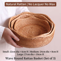 Handwoven Rattan Snack Basket