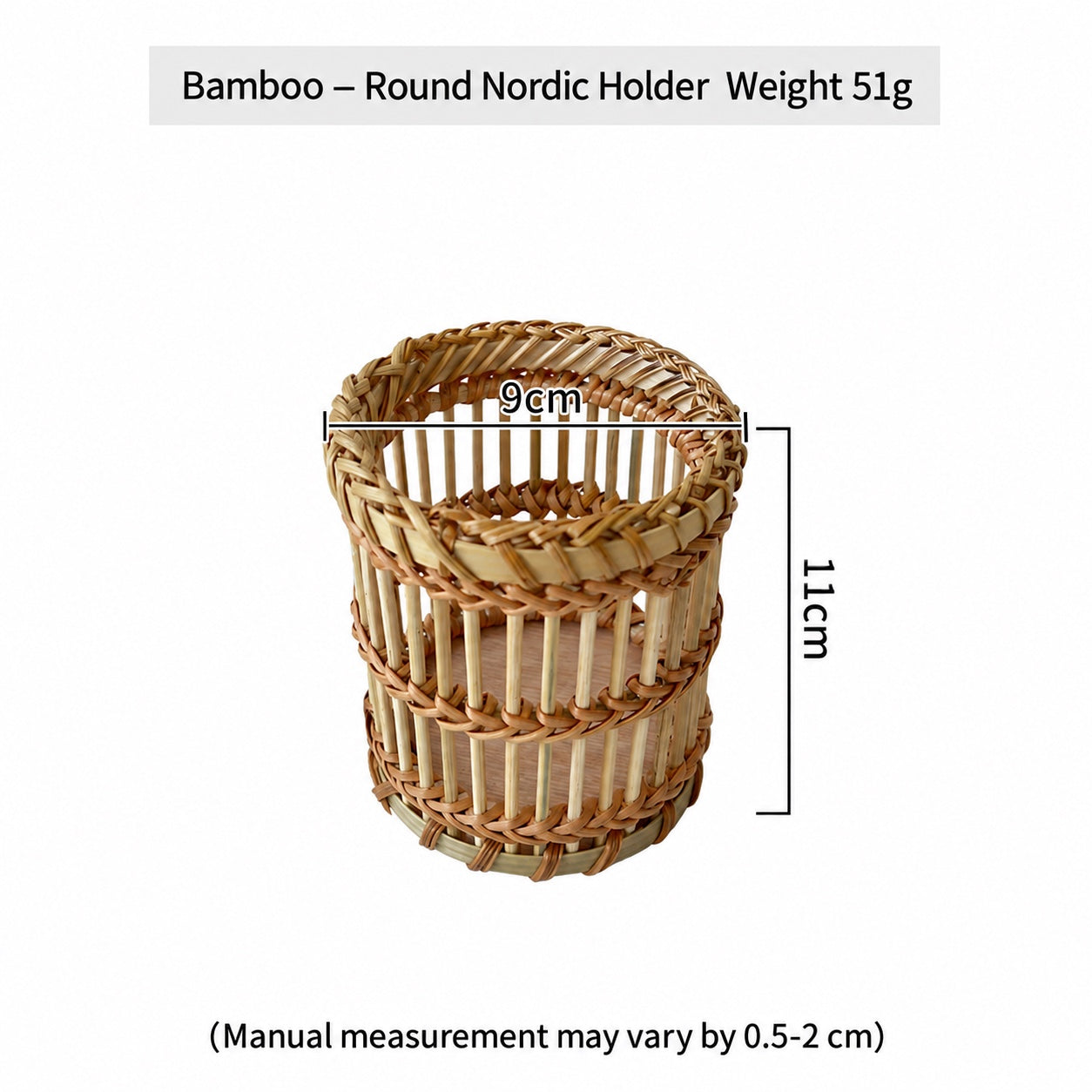 Bamboo Round Pen Holder
