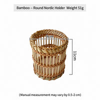 Bamboo Round Pen Holder