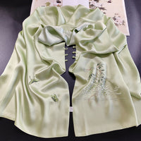 Mulberry Silk Embroidered Qipao Shawl