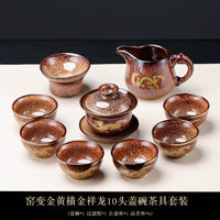 Golden Dragon Gilded Tea Set