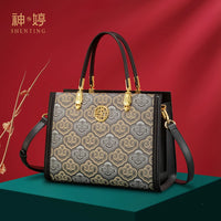 Zhuang Brocade Top-Handle Handbag