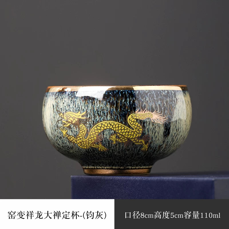 Auspicious Dragon Gilded Teacup