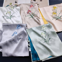 Su Embroidery Mulberry Silk Scarf, 175 cm