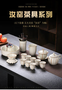 Ru Kiln Tea Set with Tea Tray