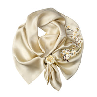 Five Plum Blossoms Silk Scarf and Ring Set