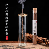 玻璃倒挂香插线香底座家用不落灰香插创意香夹熏香固定器香底托盘