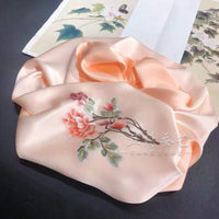 Double-Layer Floral Su Embroidered Scarf
