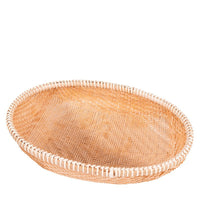 Golden Bamboo Oval Basket