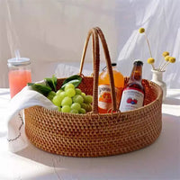 Rattan Picking Basket with Handle