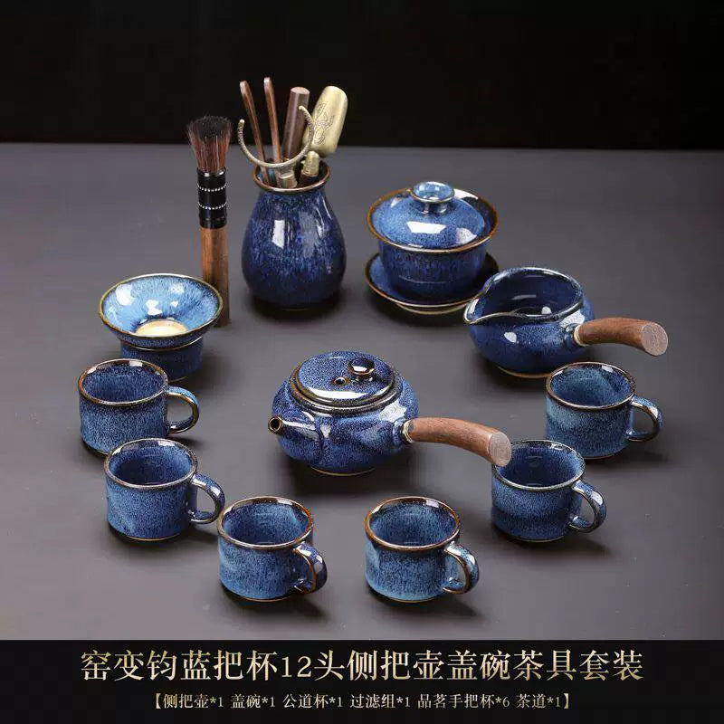 Jun Kiln Side-Handle Teapot Tea Set