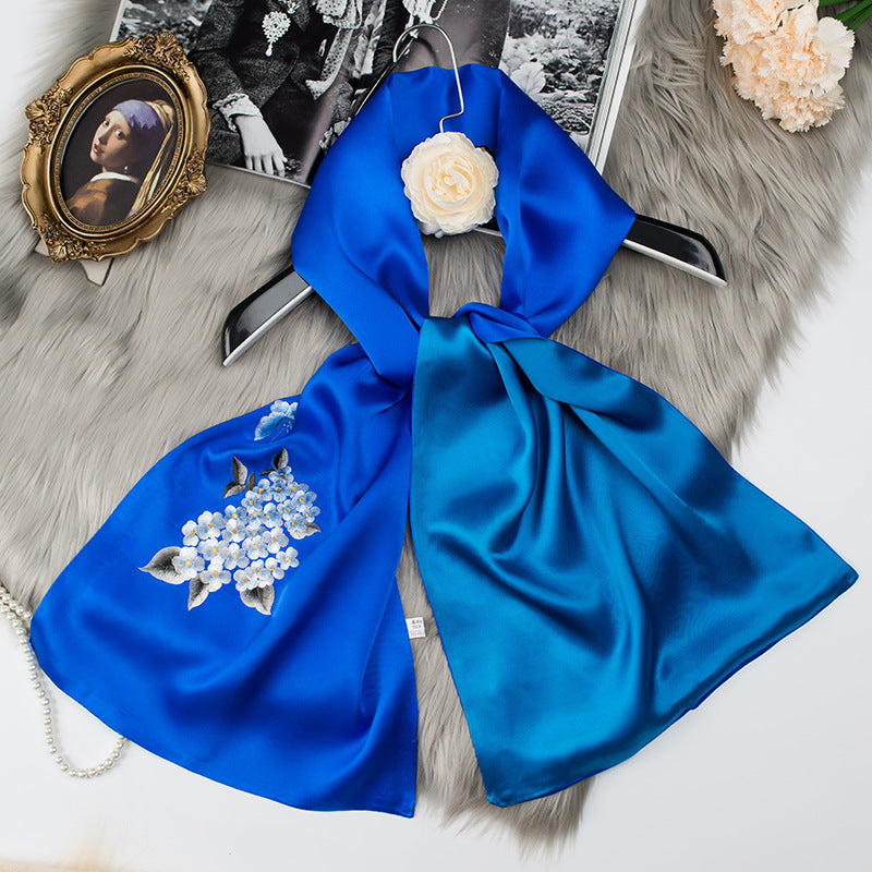 Su Embroidery Mulberry Silk Scarf with Gift Box