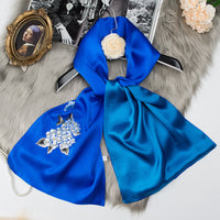 Su Embroidery Mulberry Silk Scarf with Gift Box
