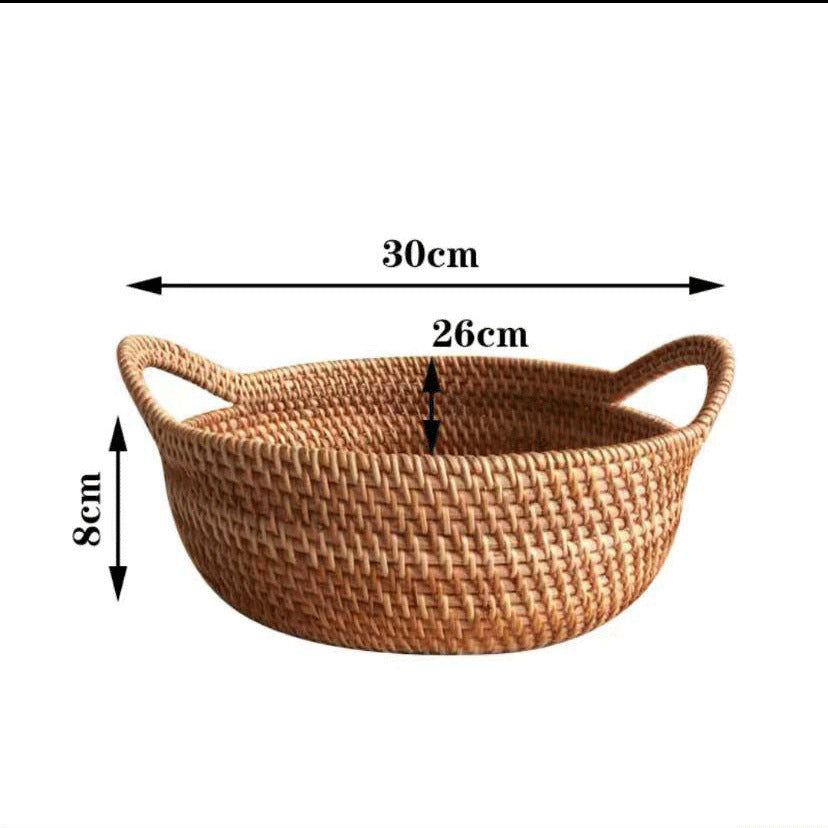 Rattan Vase & Cat-Ear Fruit Basket