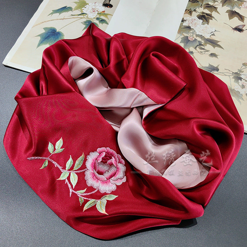Su Embroidery Silk Long Scarf, Suzhou Gift