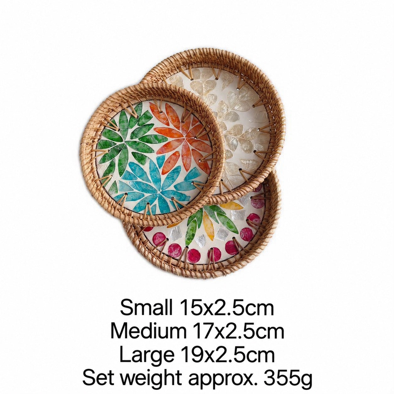 Mini Rattan & Shell Baskets