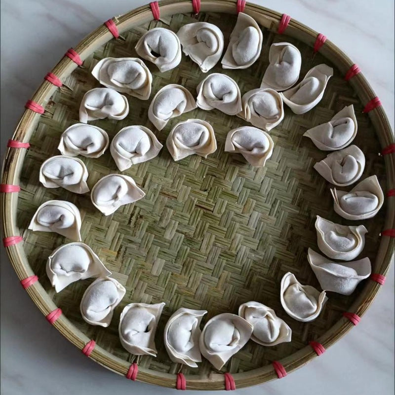 Rattan-Rim Top-Layer Bamboo Sieve Tray